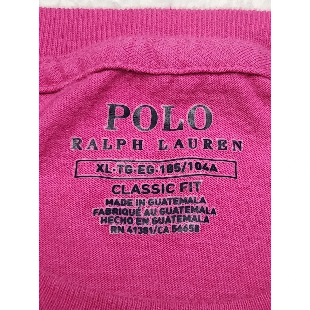 Polo Ralph Lauren Classic Fit Polo Logo Short Sleeve T-Shirt Pink Size XL